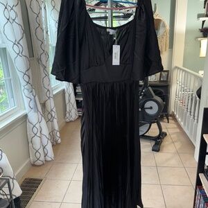 Aubree Baltic Born Black Midi Dress